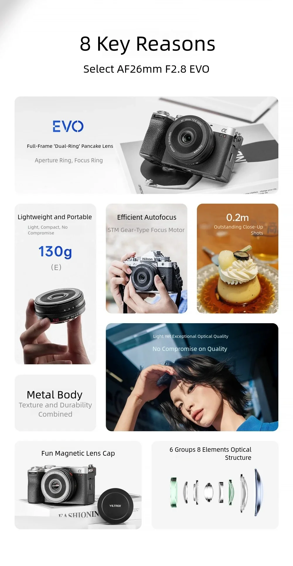 Viltrox 26mm F2.8 EVO Autofokus-Vollformatobjektiv für spiegellose Kameras mit FE-Mount / Z-Mount – Detail 2