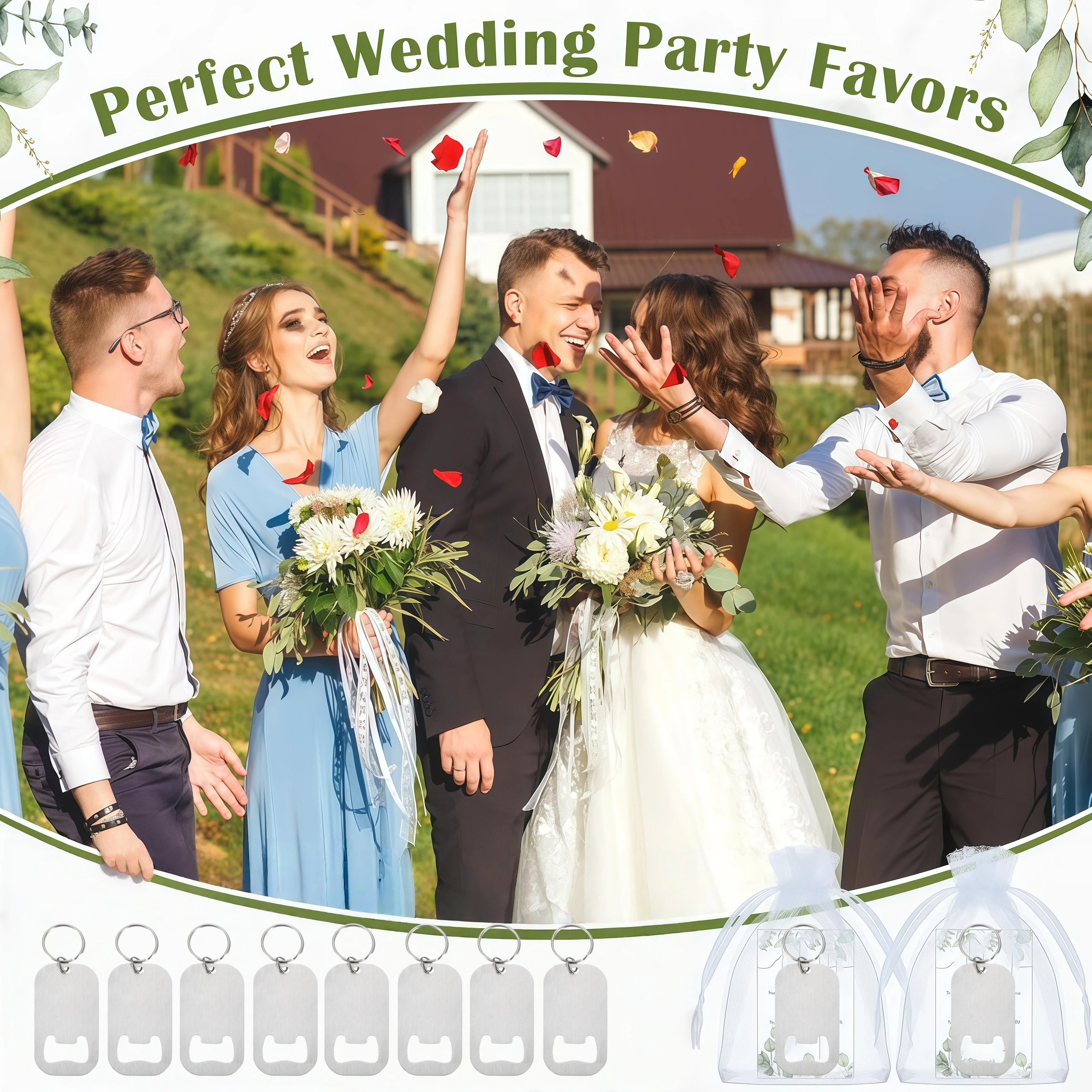 20-50PCS Personalized Bottle Opener Key Chain Engraved Portable Opener Keyring For Party Birthday favors Wedding Thank You Gifts