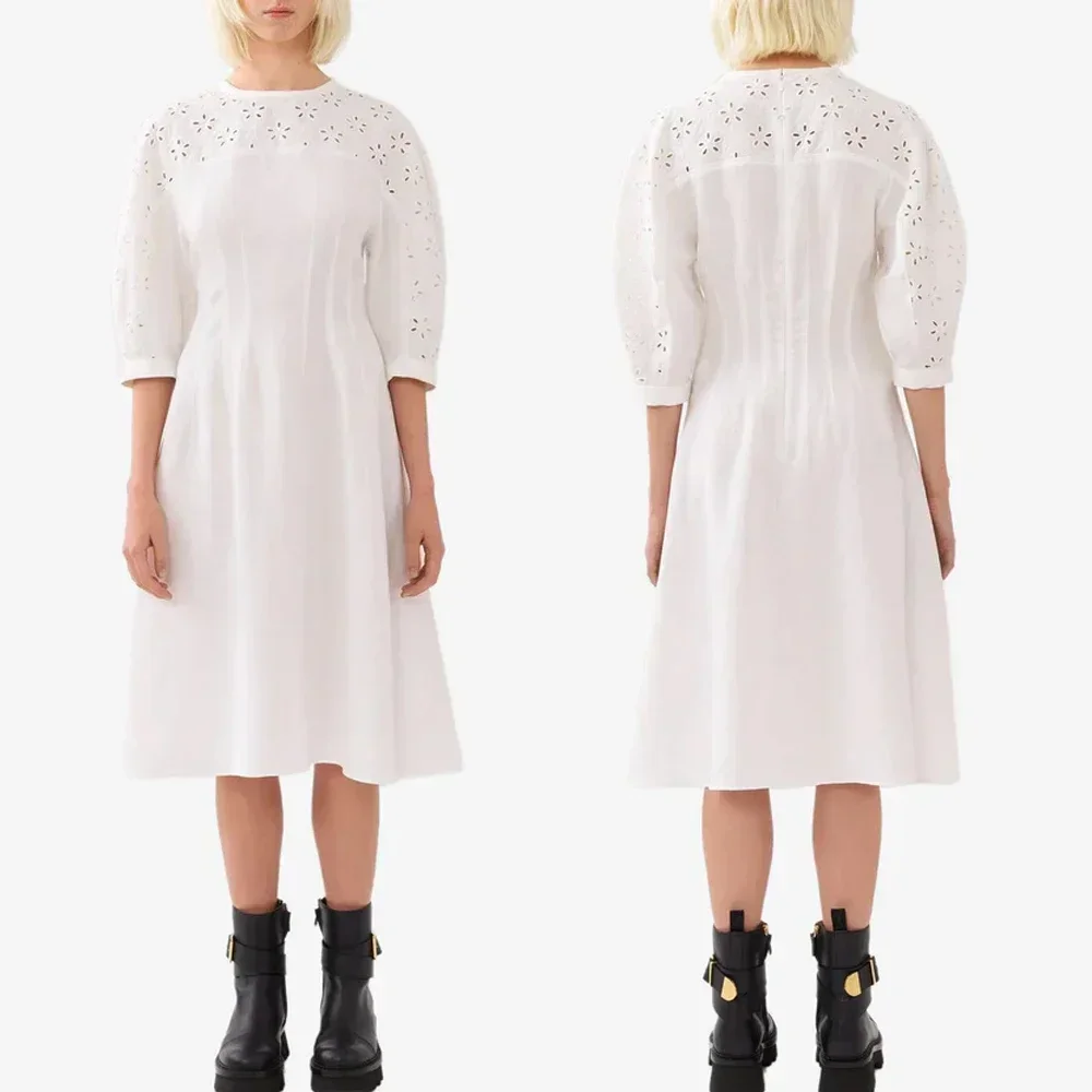 فستان ميدي أنيق مطرز على شكل حرف a فساتين سهرة مناسبة رسمية رائعة عالية الجودة للحفلات الراقصة للنساء حسب الطلب