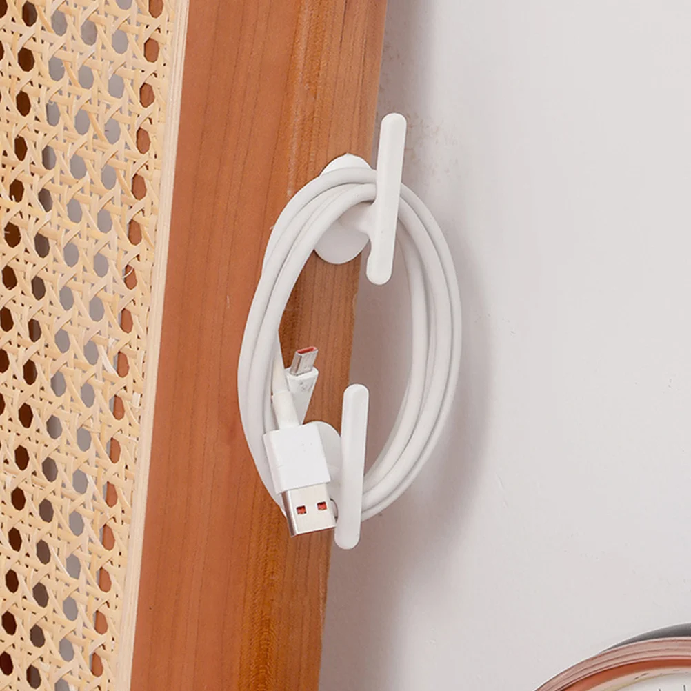 

8Pcs Adhesive Cable Organizers Data Charging Cables Winder for Desktop Appliances Wire Organizer Cord Organizer for Appliances