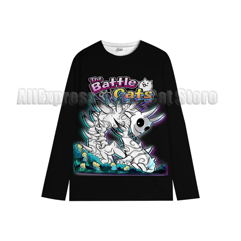 The Battle Cats Crew Neck Kids Hoodie game Cartoon Sweatshirt Boys Girls Kawaii Casual Top Autumn Winter Long Sleeve Harajuku