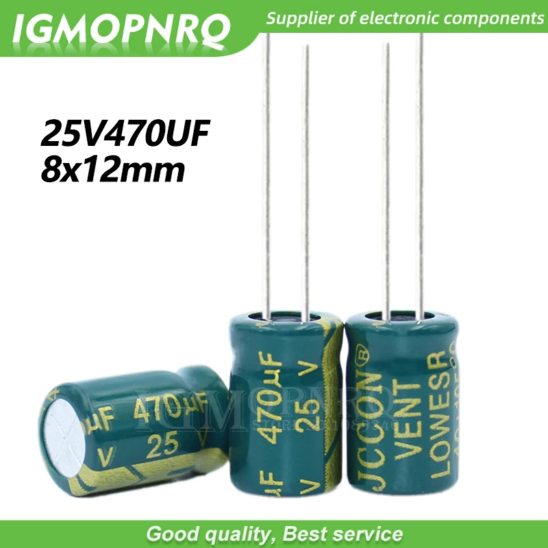 20PCS 25V470UF 8*12mm igmopnrq Aluminum electrolytic capacitor high frequent low impedance 8x12mm