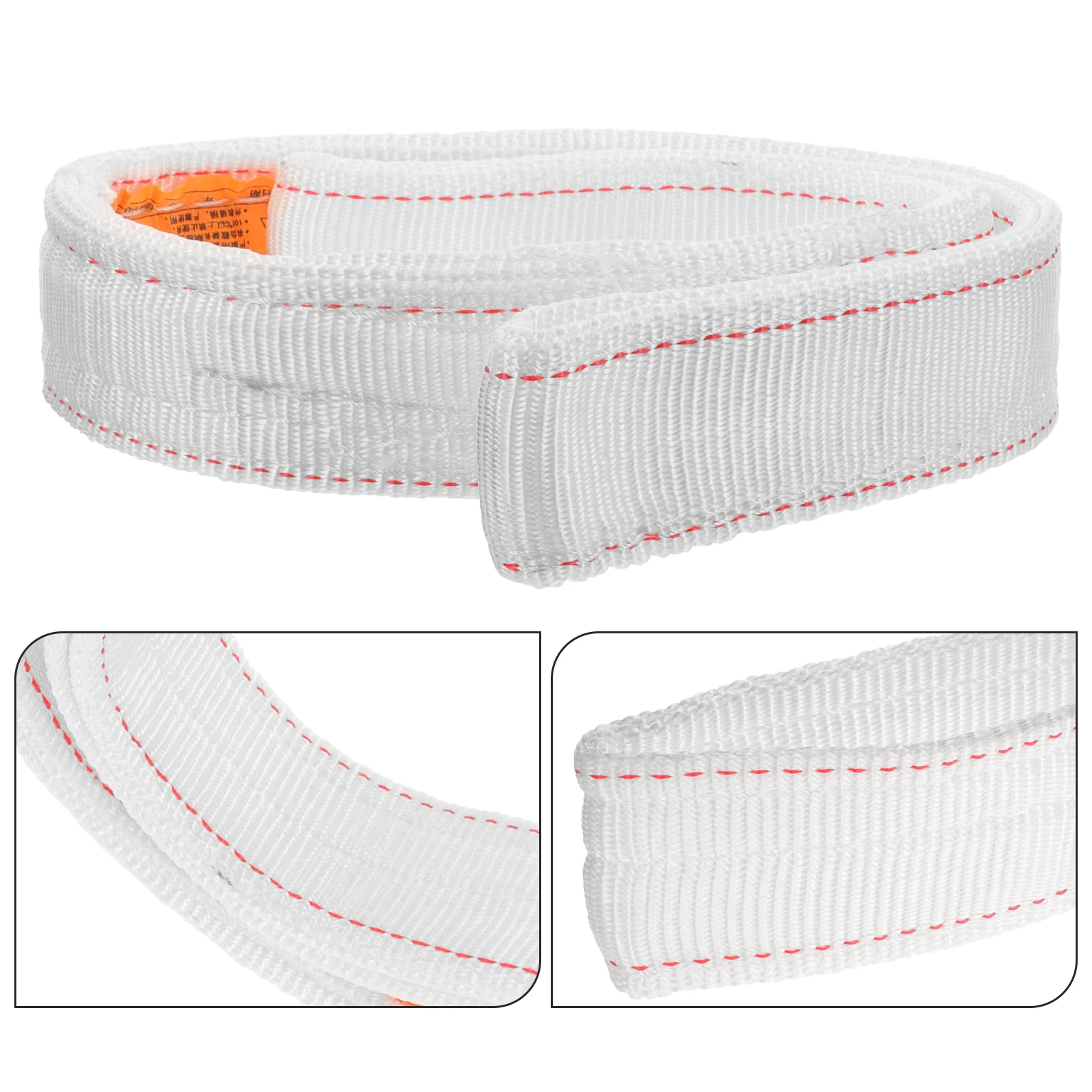 

Tow Belt Winch Strap Towing Rigging Lifting Straps Heavy Duty Flat Recovery Webbing Sling Reinforced Loop Ends 2 Tons