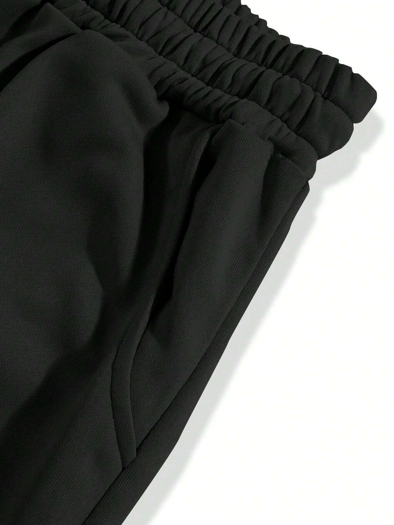 بنطال رياضي كاجوال مطبوع عليه Spiderweb للرجال مع جيوب مائلة وخصر برباط وسراويل عصرية للشارع