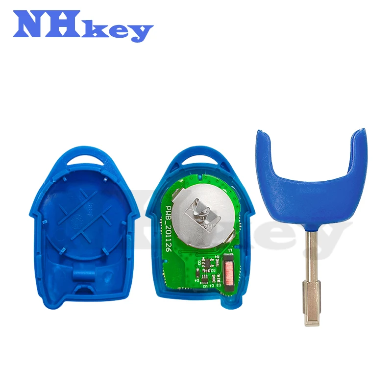 NHkey 3 Button Car Remote Key 4D63 Chip 433Mhz P/N: 6C1T15K601AG Blue/Black Blade for Ford Transit WM VM 2006-2014 Car Key