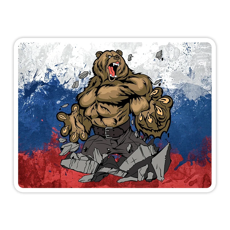 

Self-adhesive Decal Bear Russia Car Sticker Waterproof Auto Decors on Bumper Rear Window Laptop #10880