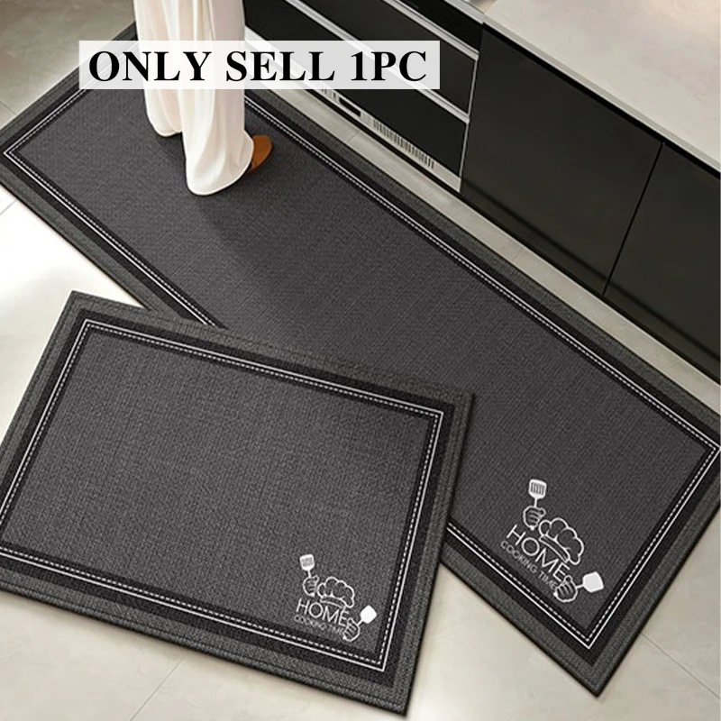 Kitchen Rug Anti-slip Stain-resistant Floor Mat Long Loop-pile TPR Carpet Minimalist-style Home Decor Rugs Alfombras De Cocina