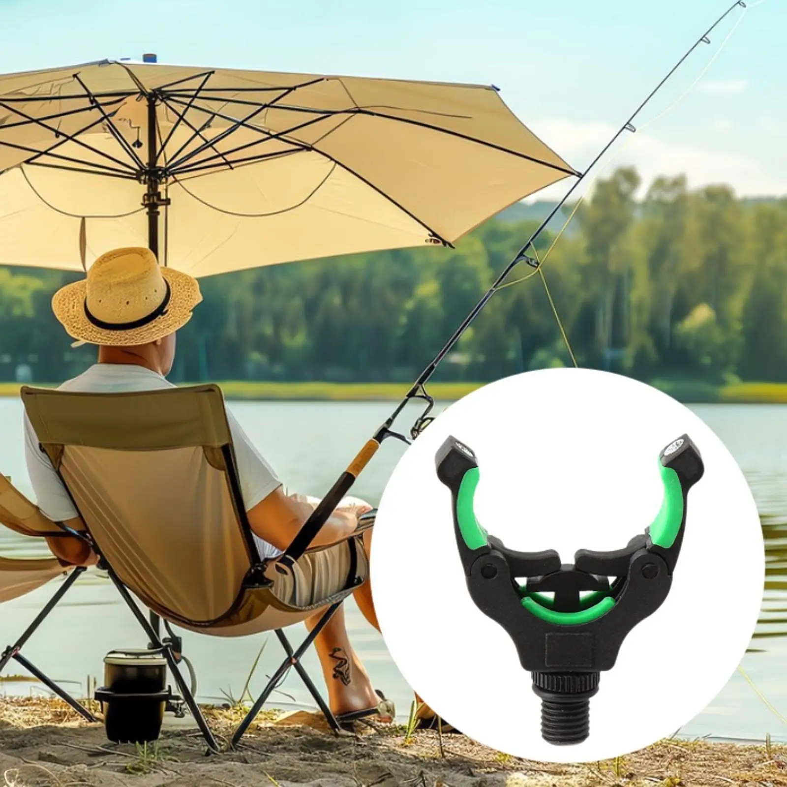 حامل قابض مسند لقضيب الصيد غير قابل للانزلاق لبركة النهر في الهواء الطلق