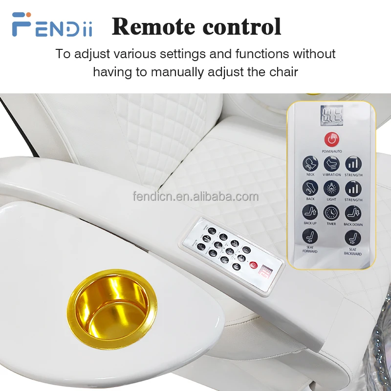 Mobili per salone di bellezza Poltrona da massaggio moderna per pedicure per piedi in oro bianco per uomo