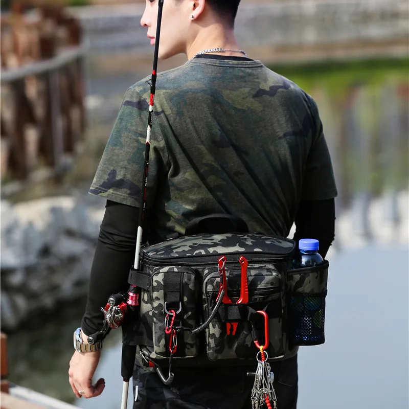 

Multifunctional Fishing Tackle Bags Lure Storage Pouch Single Shoulder Bag Waist Pack Fish Outdoor Storage Backpack Fishing Bag