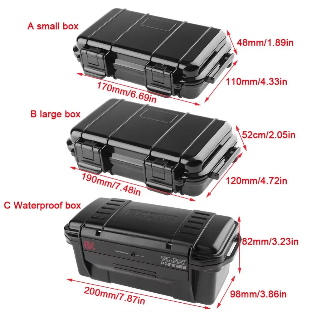 Picture 7: Professional ABS Sealed Toolbox Waterproof Shockproof Equipment Dry Box with Foam Lining Black Camping Storage Box