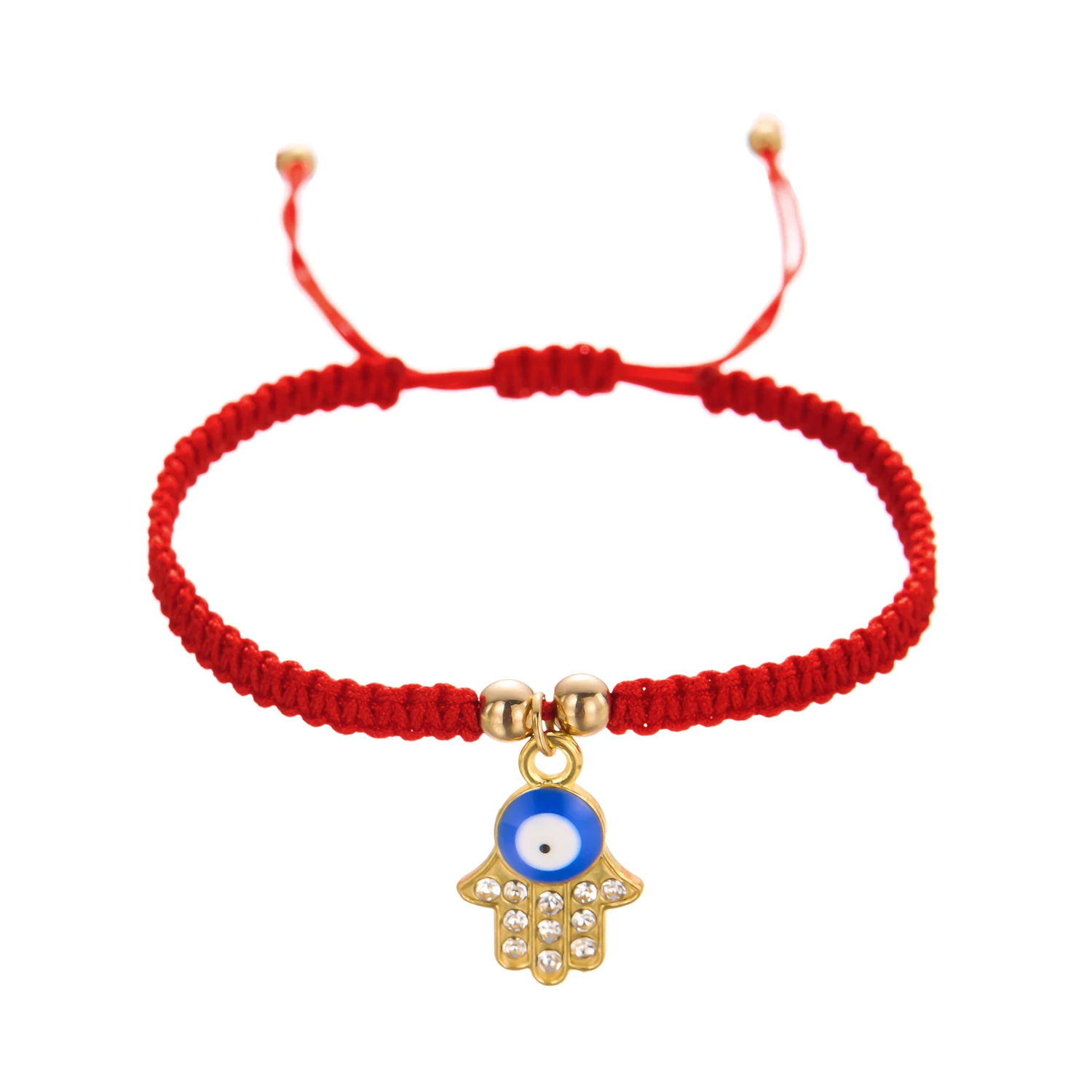 Turkish Fashion Blue Evil Eye Bracelet Men Women Hand Woven Red Thread Adjustable Woven Bracelet Lucky Prayer Jewelry Gift