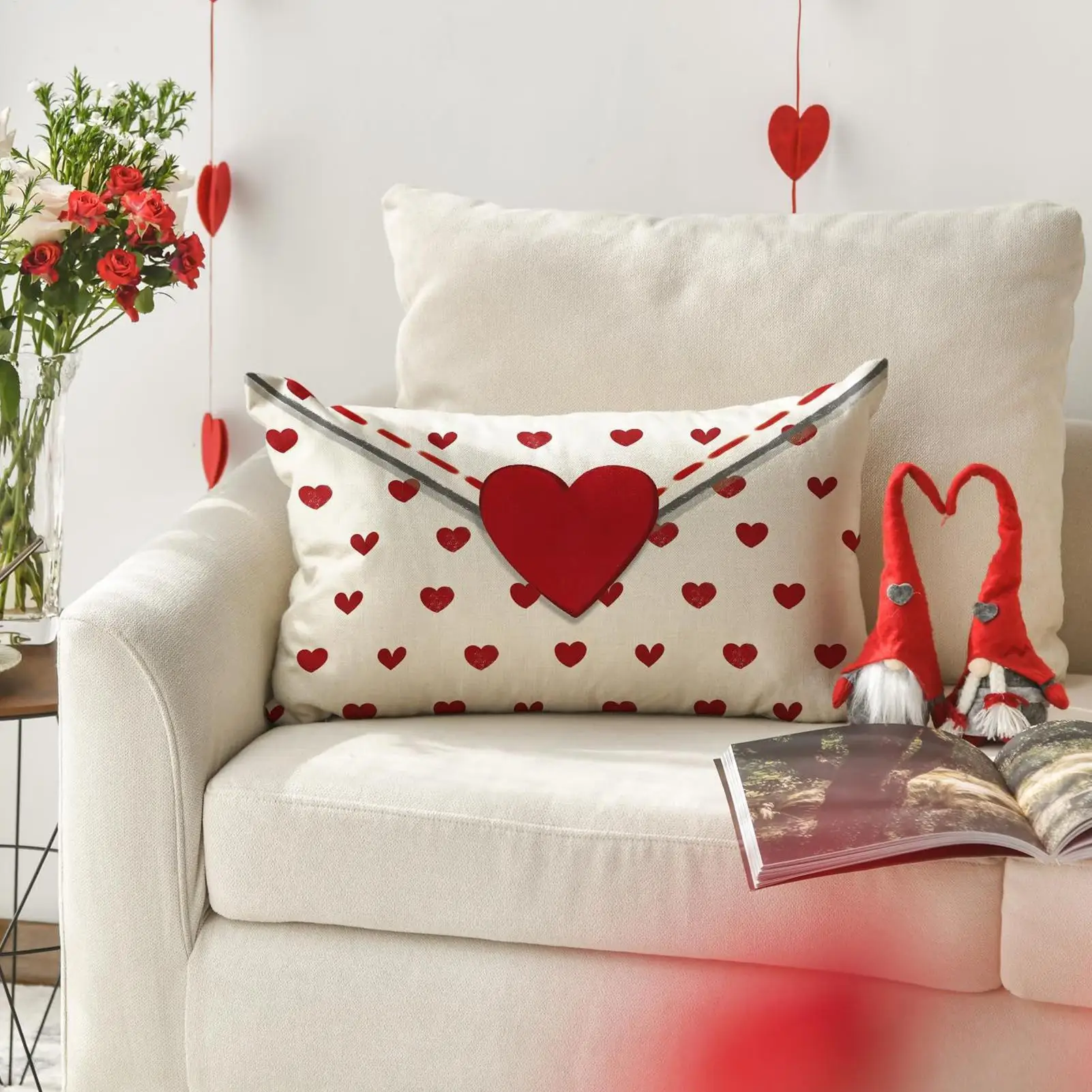 Liebesbriefumschlag-Kissenbezug, Kreativer Liebeskissenbezug, Valentinstag Hochzeitstag Sofa-Dekoration Kissenhülle