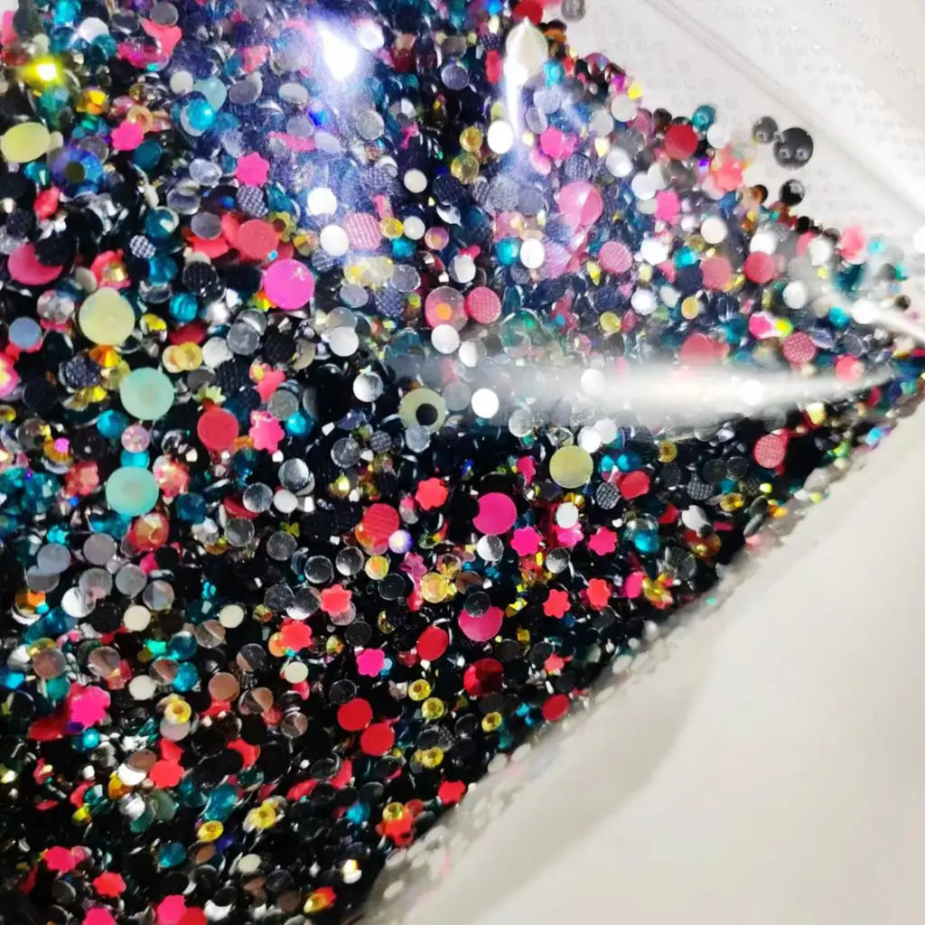 10000pcs Mixed Colors Mini Nail Rhinestones Glitter Crystal Stones Beads Flatback Diamond Nail Charms Parts Manicure Accessory