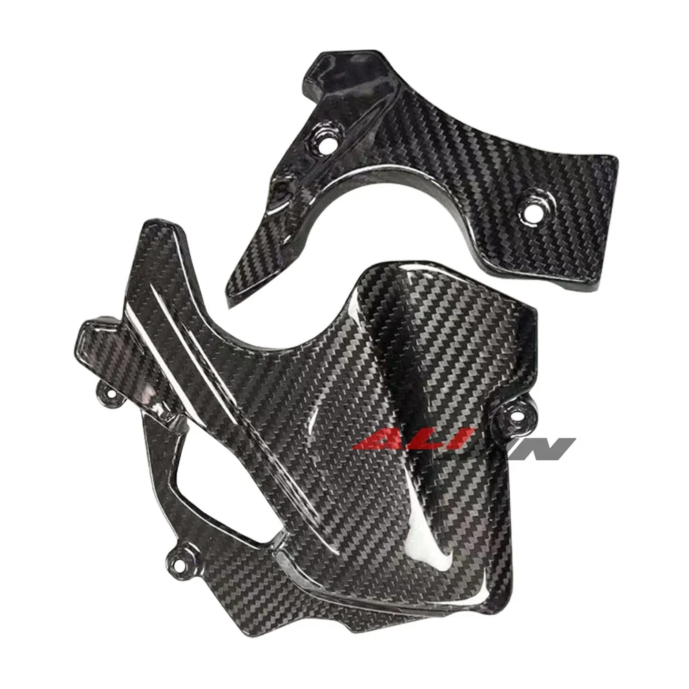 100% Carbon Fiber Left Right Engine Frame Cover Sprocket Case Cover Fairing Protector Cowling Panel CFMOTO 450SR CF450 2022 2023