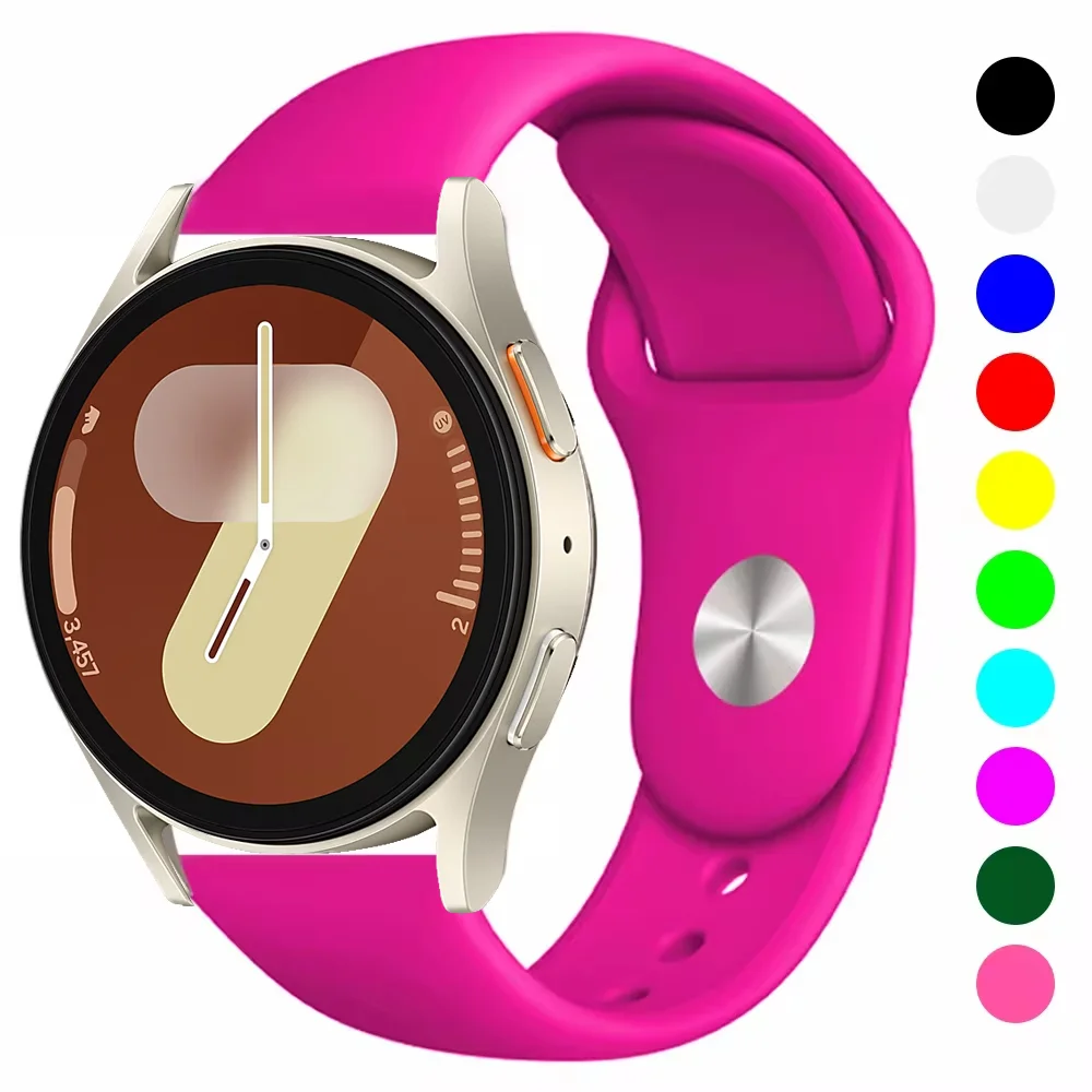 18mm 20mm 22mm strap For Samsung Galaxy watch7 6/5/pro/4 Classic Silicone bracelet Huawei watch GT 4-2-2e-3-3 pro 41mm 46mm band