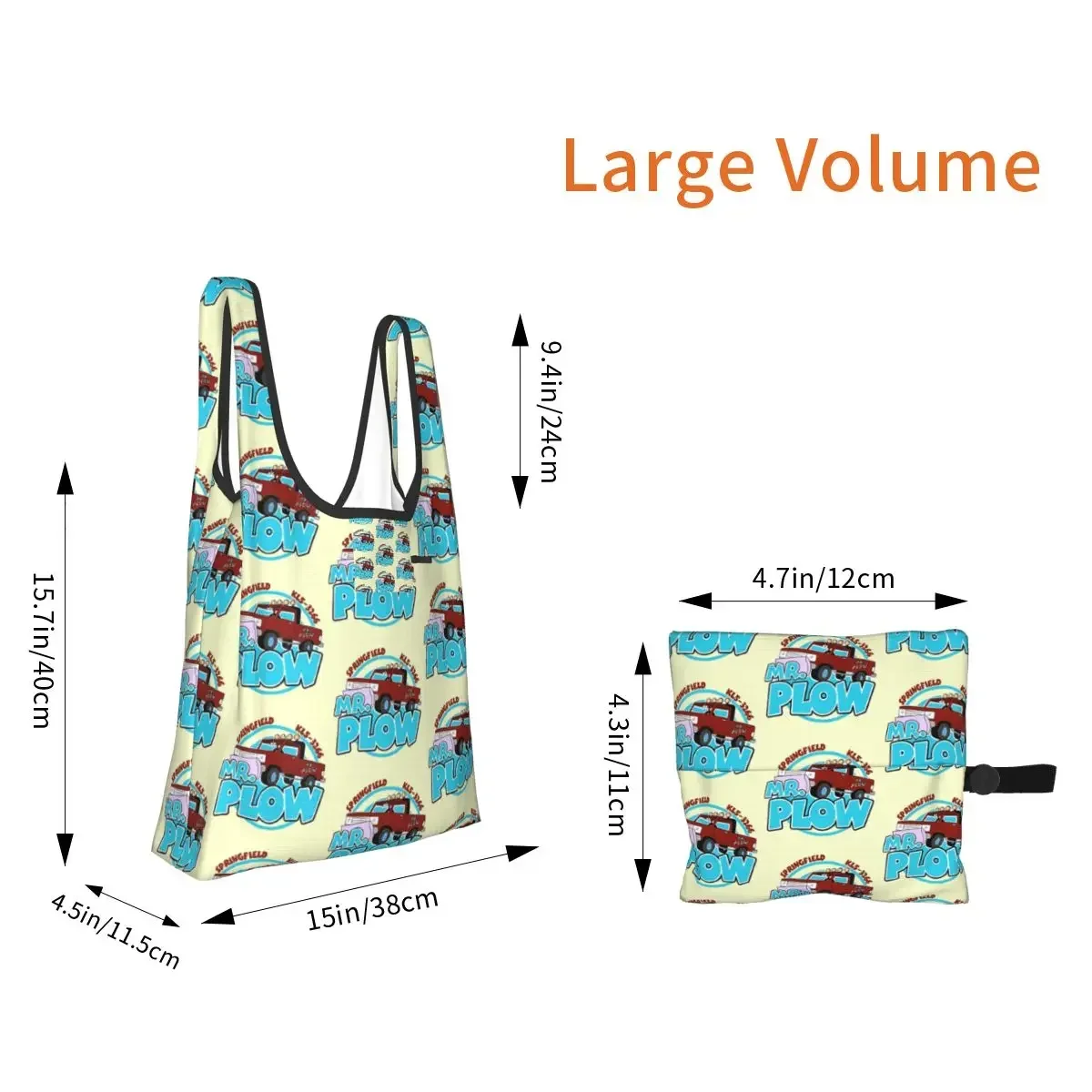 Mr Plow Thats My Name Shopping Bag Portable Tote Bags Reusable Shoulder Shopper Bag Grocery Handbag