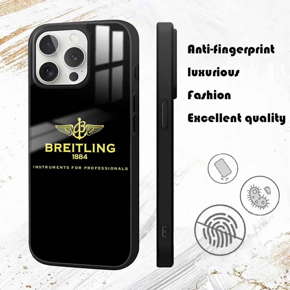 B-Breitling-Logo Phone Case For iPhone 16 15 14 13 12 11 Pro Max Plus Mini PC Mirror Fashion  phone case