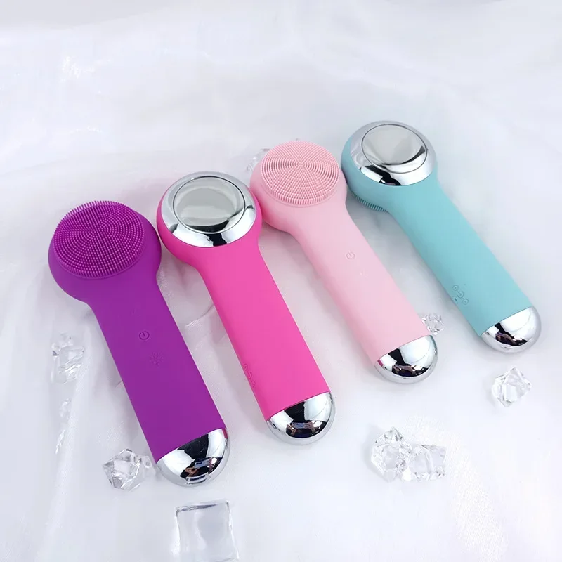 New silicone cold and hot compress facial cleanser electric facial cleanser pore cleaner beauty instrument