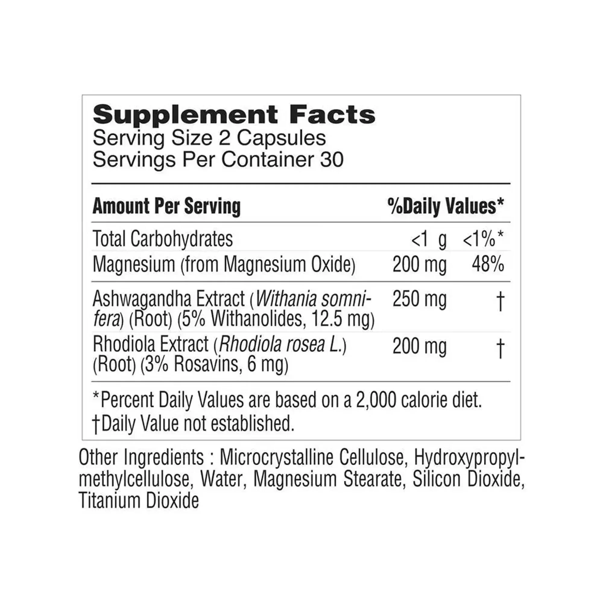 Ashwagandha Extract Capsules - For Stress Relief, Balance Mood, Promote Brain Development, Enhance Memory, Provide Energy