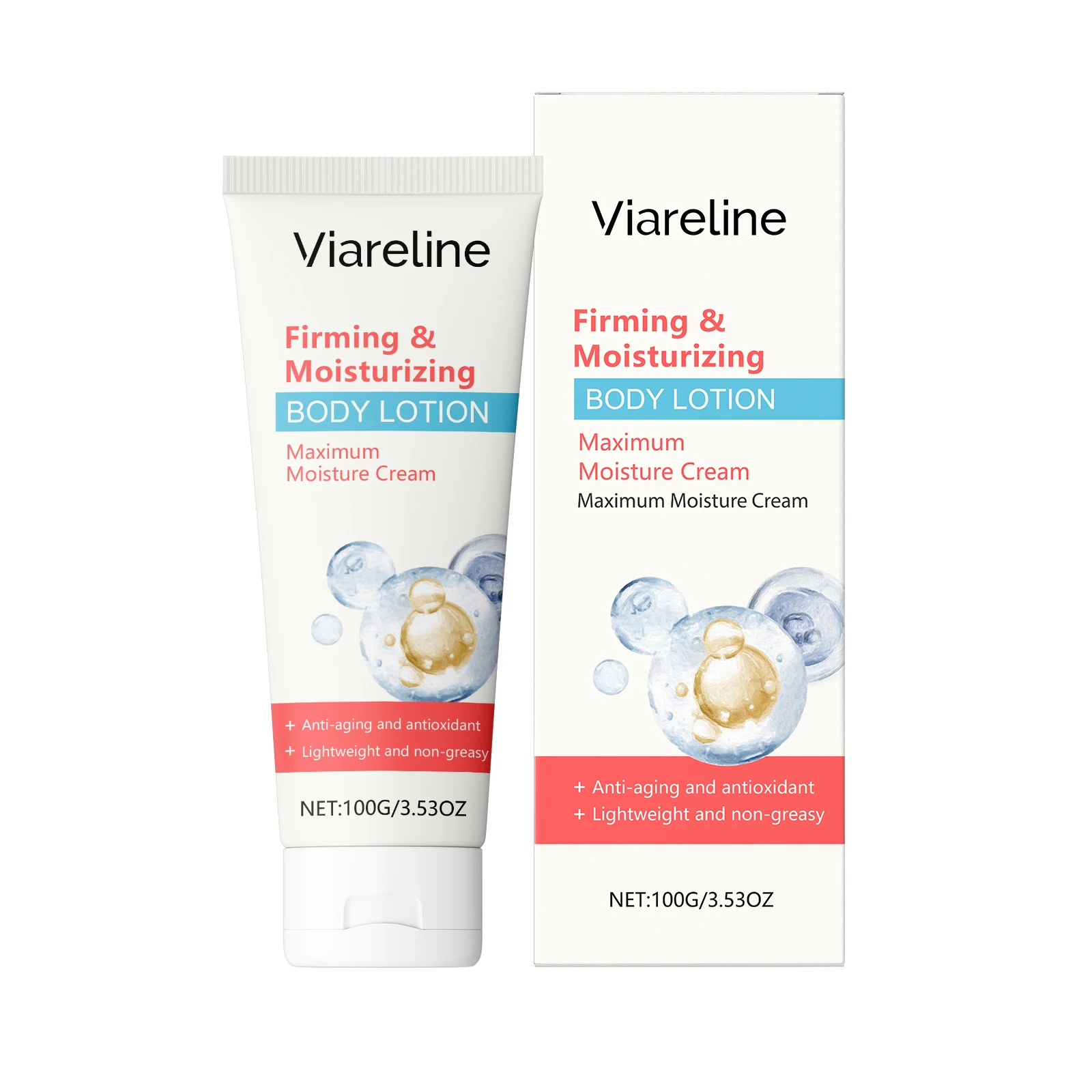 

Firming & Moisturizing Body Lotion - Maximum Moisture Cream with Anti-Aging Antioxidants - Lightweight