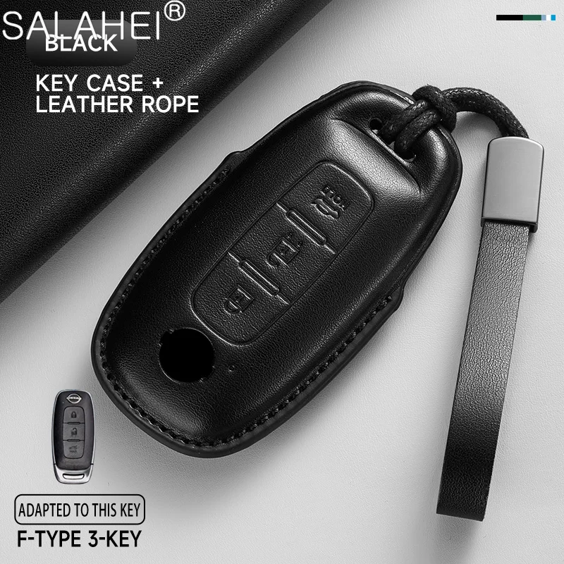 

Metal Leather Car Key Case Cover for Nissan X-trail T33 Qashqai 2022 J12 Ariya Altima Teana 2022 2023 Juke Kicks Car Accessories