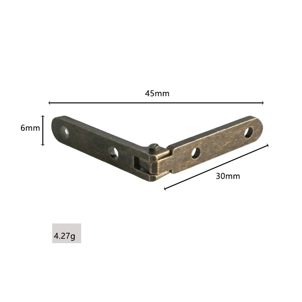 10pc 90 Degree Hinges L-shaped Spring Hinge Zinc Alloy Furniture Hinge For Wooden Box Jewellery Case Cabinet Fittings Hardware