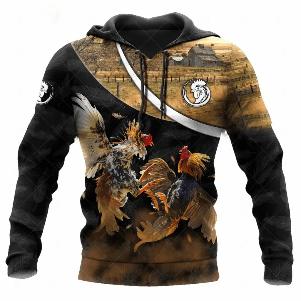 Men\'s Hoodie Mexican Hoodies 3D Print Mexican Rooster Graphics Tops Autumn Long Sleeve Streetwear Hooded Hoodie For Men Clothing