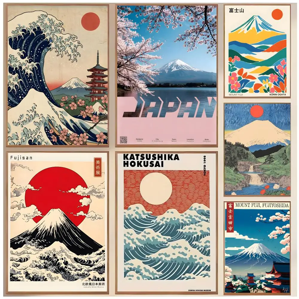 Mountain Landscape M-Mount Fuji Poster  Classic Home Interior Design & Modern Wall Decor Art Collection