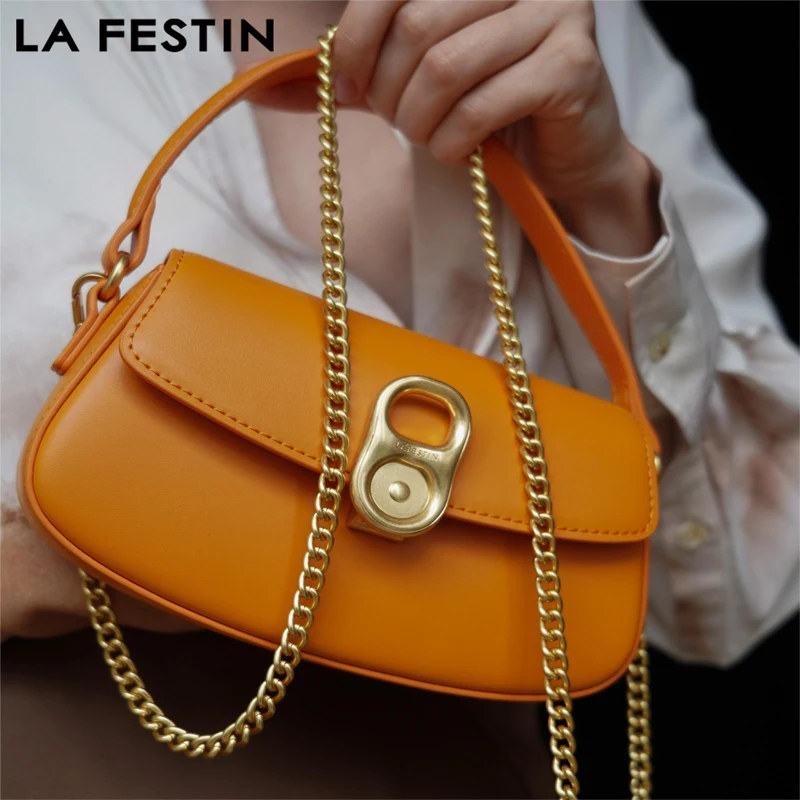 LA FESTIN New Design Original Chain Bag Small Handbag Crossbody Bag Fashion Shoulder Messenger Saddle Bag