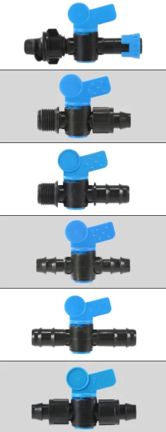 Дешевый мини-пластиковый клапан с наружной резьбой 1/2 "и 3/4" аксессуар для садоводства, полива и орошения, капельная лента/труба