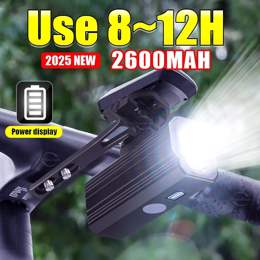 

Use 8~12Hour Bicycle Light 2600mAh Bike Light Waterproof Flashlight USB Charging MTB Road Cycling Lamp Bicycle Light Accessories