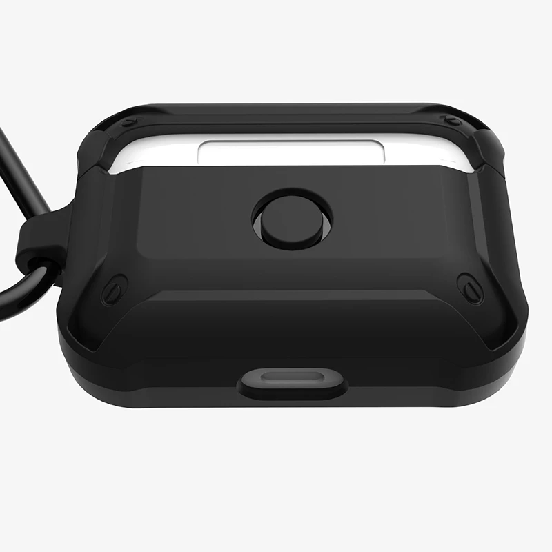 ปกอ่อนสําหรับ Apple Pro กรณี TPU PC Anti-Fall อุปกรณ์เสริมหูฟังไร้สายพร้อมพวงกุญแจ