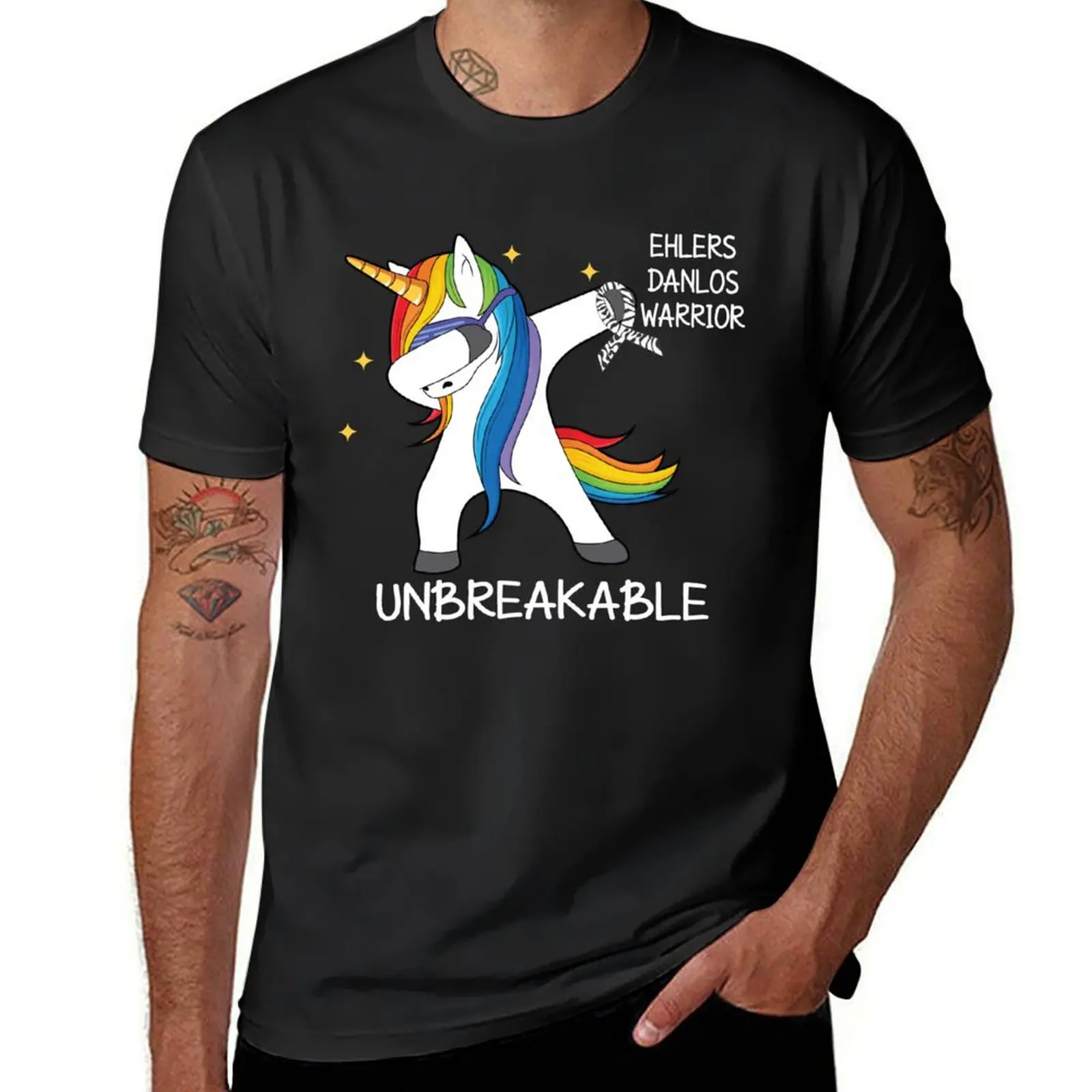 

Ehlers Danlos Syndrome Warrior Unbreakable Unicorn T-Shirt custom t shirt anime clothes Anime t-shirt mens clothing