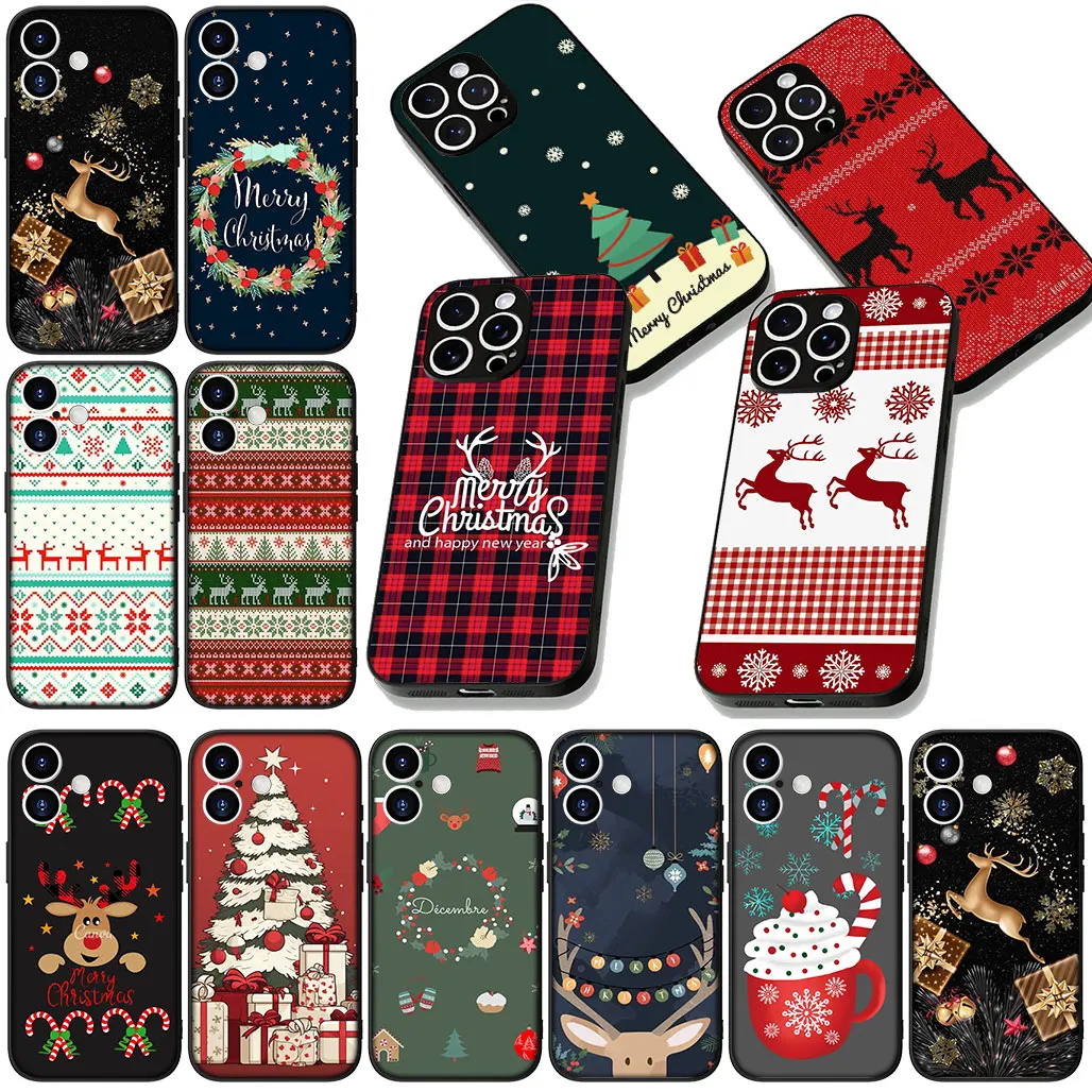 for Xiaomi Poco C75 C65 C71 C61 X7 X6 X5 M7 F7 Ultra F6 Pro PocoX7 Phone Case Tree Deer Merry Christmas Protective Cover