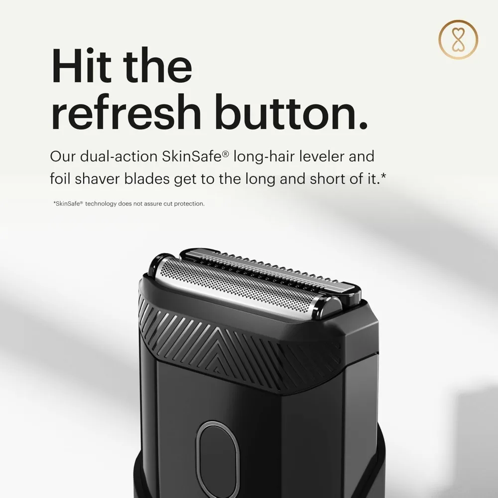 Compact Shaver Portable Men's travel facial hair beauty container, USB-C rechargeable shaver, Facial electric shaver, waterproof