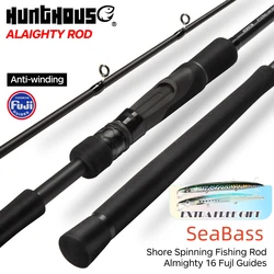 Hunthouse Shore Seabass Jigging Rod Spinning 2.65m 3m 20-80g Carbon Fiber Rings Fuji Duide15+1 2 Section x-ride Fish Accessories