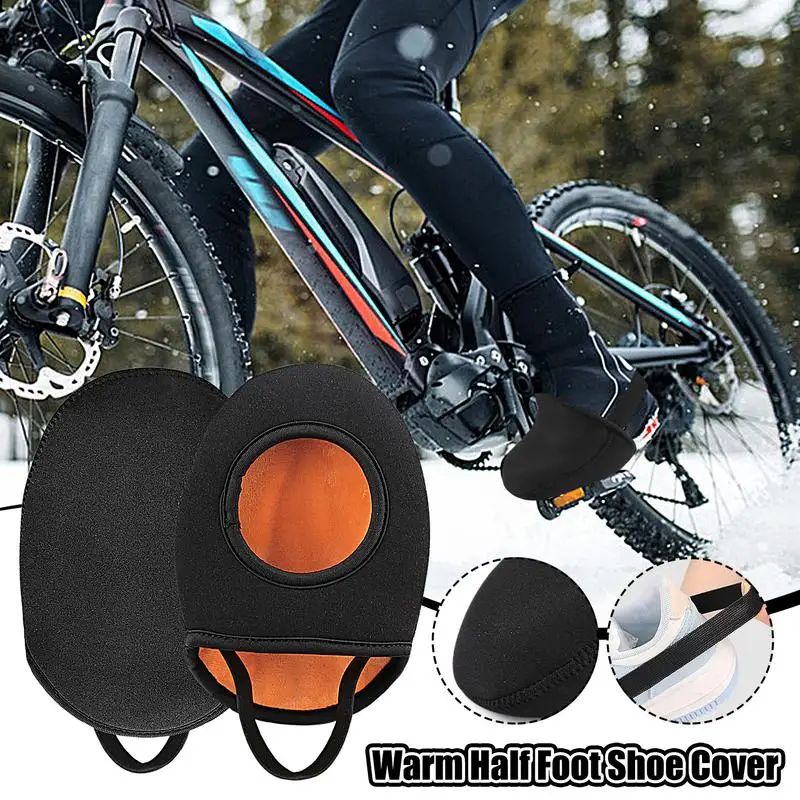 Waterproof Shoe Cover Cycling Windproof Overshoes Bike Shoe Covers Toe Warmers Waterproof Anti-Slip Half Shoecover Cycling