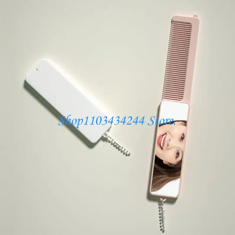 Multi Use Foldable Mirror Comb Compact 2 in 1 For Gym Office And Travel