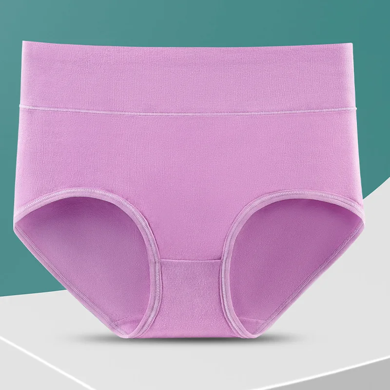 Neue 4 Teile/los Hohe Taille Höschen Frauen Unterwäsche Plus Größe Baumwolle Slip Mädchen Shaper Bauch Unterhose Weibliche Sexy Wäsche – Detail 12