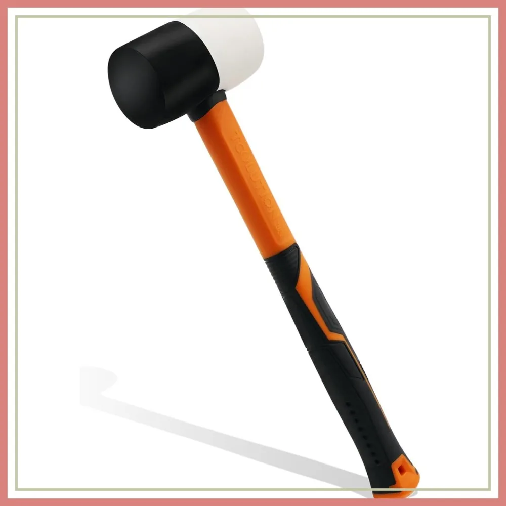 

Rubber Mallet Small Hammer 8oz Soft Mallet for Flooring Woodworking Non-marring Fiberglass Handle