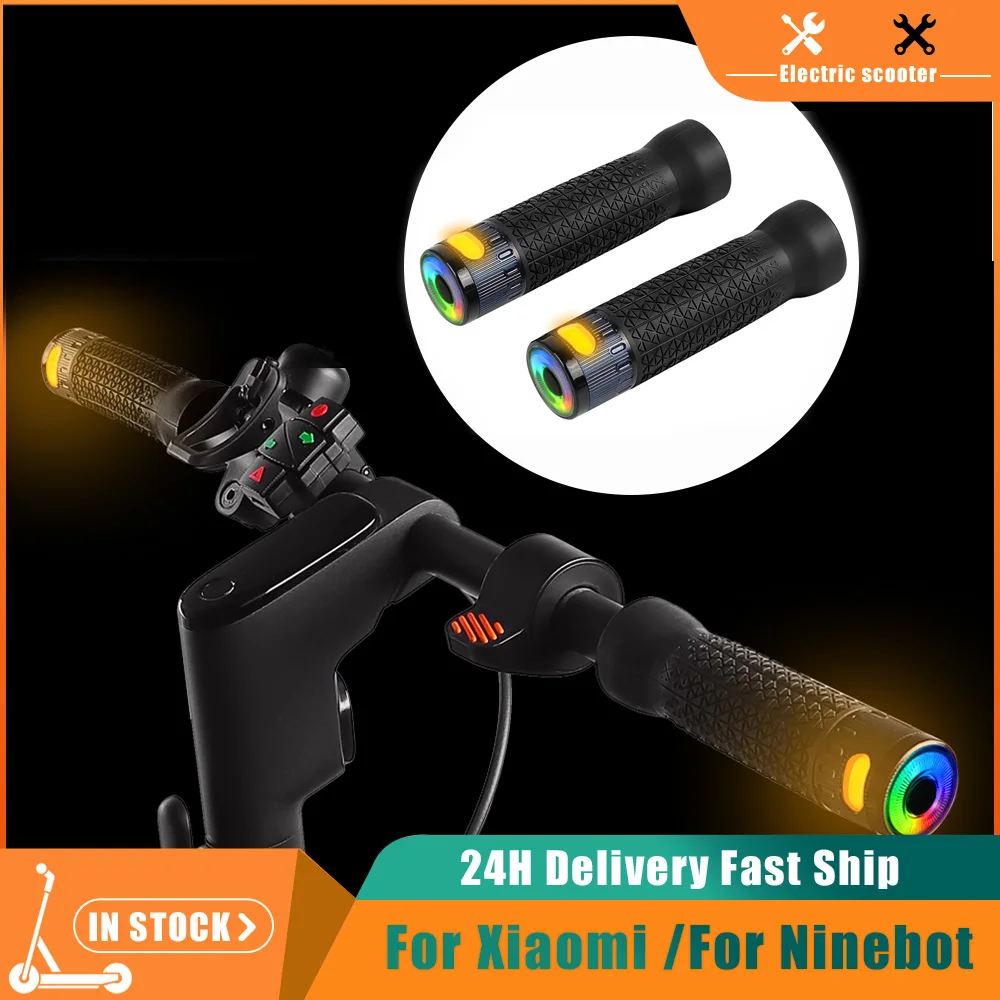 

E Scooter Handle Grips Turn Signal Replacement Handlebars Warning Light for Xiaomi M365/Pro2/1S Mi3 For Ninebot MAX G30 F20 F30