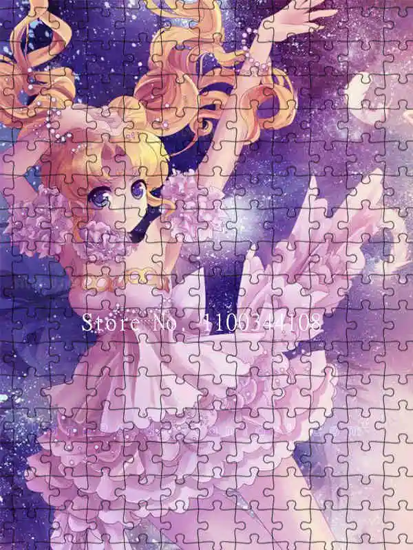 Sailor Moon Jigsaw Puzzle 300/500/1000 Pcs Beauty Girl Puzzle Educativo Intellettuale Decompressione Divertente Gioco Adulti Bambini Regalo