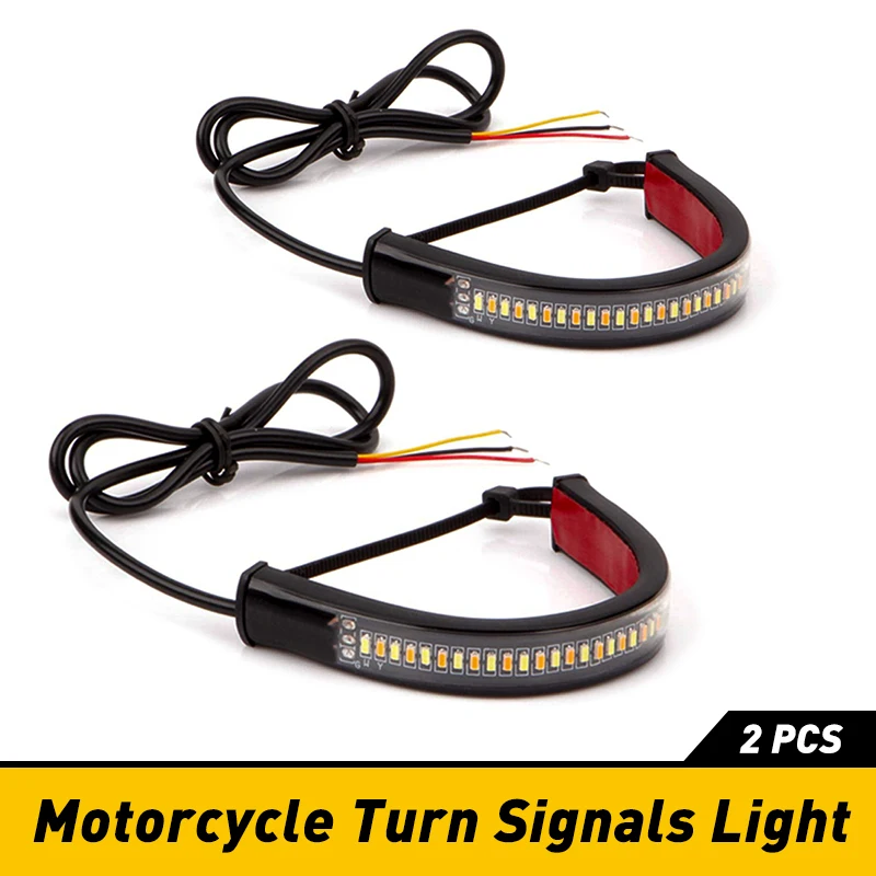 2Pcs Universal LED Motorcycle Turn Signal Light Motorbike Lamp Indicators Light Super Bright  Amber White Motorcycle Accessories