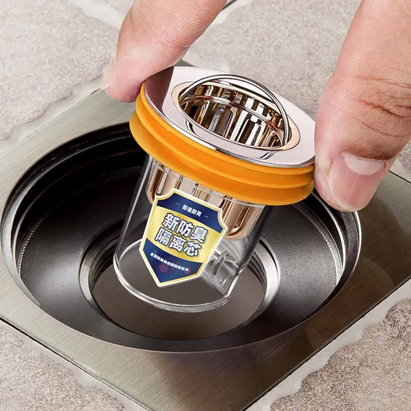 Neue Edelstahl Boden ablauf Anti-Geruch Kern Desodor ierung Entwässerung srohr Bad Kanal Schädlings bekämpfung gerät kein eigenartiger Geruch