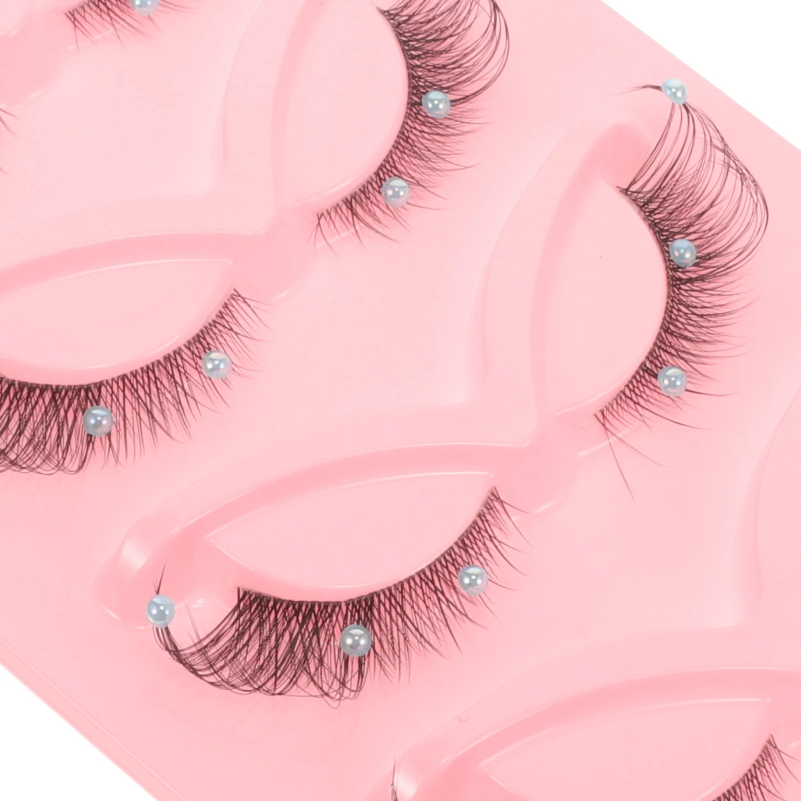 5 paia di ciglia finte strass glitter comodi trucco chimico palcoscenico ciglia finte per feste