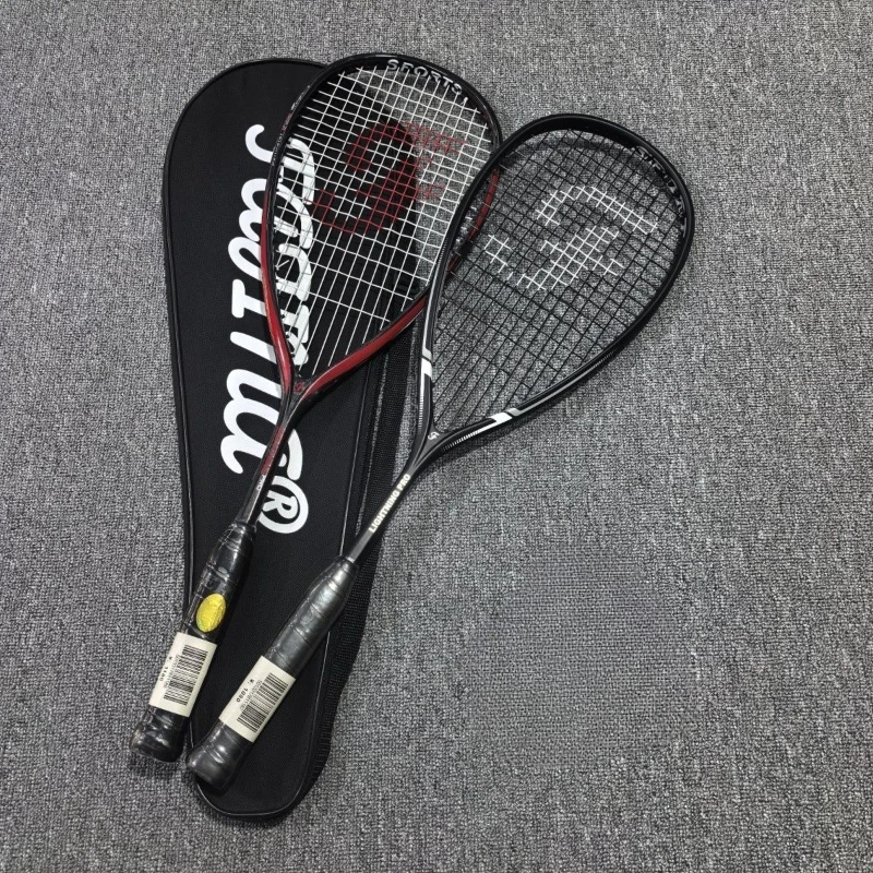 Professional Squash Rackets Full Carbon Lightweight Squash Rackets Durable Beginners Training Racket Portable Racquet Sports