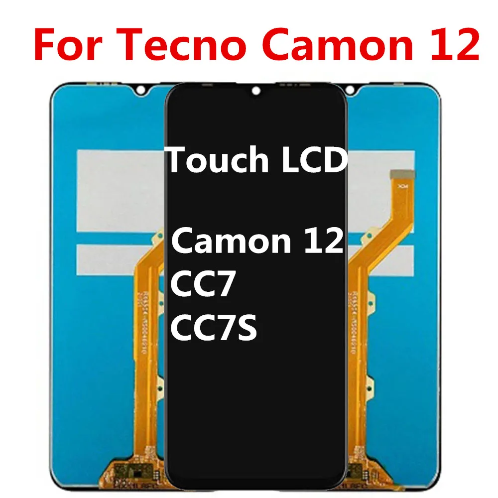 

6.52inch Original For Tecno Camon 12 CC7 LCD Display Touch Screen Digitizer Assembly For Tecno CC7 CC7s LCD Repair Parts