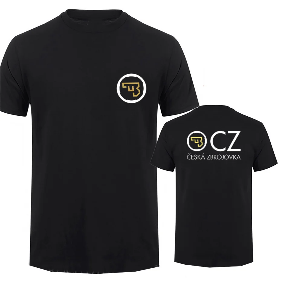 

CZ Ceska Zbrojovka Czech Firearms T Shirt Men Tops Summer Short Sleeve T-shirt Cotton Tshirt Men's clothing