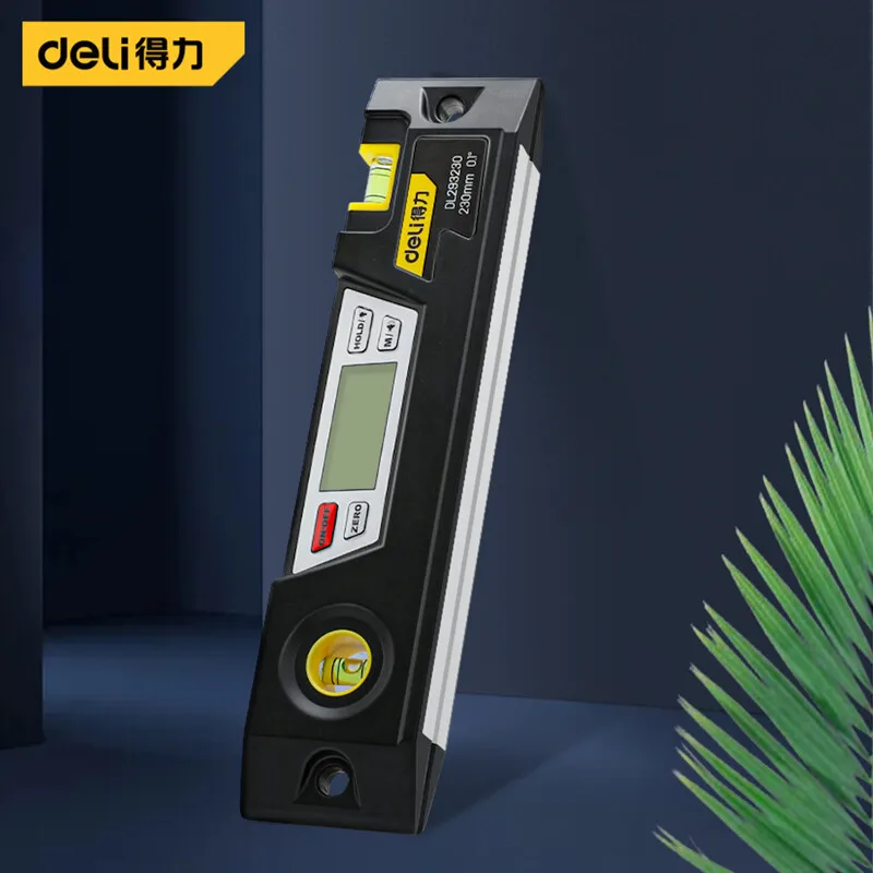 

DELI Digital Spirit level Bubble Magnetic Electric Level 360 degree Angle Finder Protractor Inclinometer Horizontal Scale Ruler